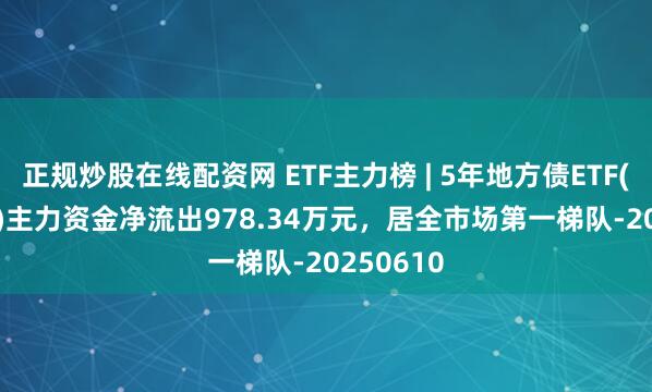 正规炒股在线配资网 ETF主力榜 | 5年地方债ETF(511060)主力资金净流出978.34万元，居全市场第一梯队-20250610